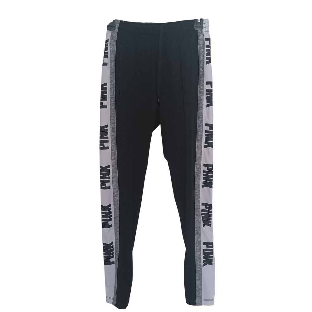 PINK Victoria's Secret Ultimate Leggings Women XS Black Logo Side Stripe